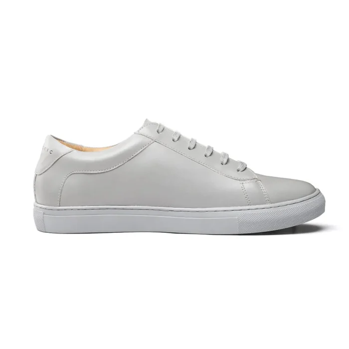 Grey Low Top Leather Sneaker